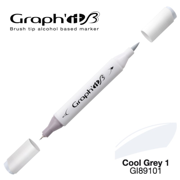 Graph'it brush marqueur à alcool 9101 - Cool grey 1 - Photo n°1