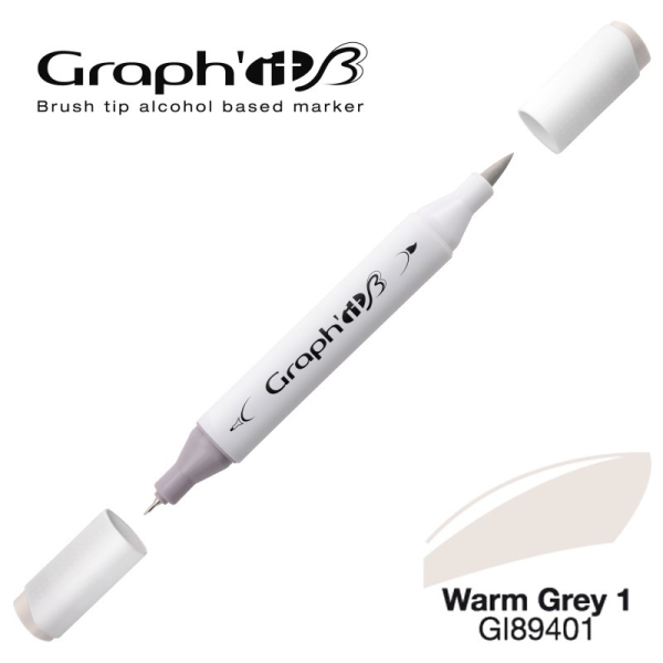 Graph'it brush marqueur à alcool 9401 - Warm grey 1 - Photo n°1