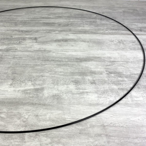Grand Cercle XXL métallique noir, diam. 90 cm pour abat-jour, Anneau epoxy Attrape rêves - Photo n°3
