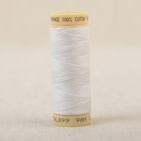 Bobine fil coton 90m fabriqué en France - Blanc C99 - Photo n°1