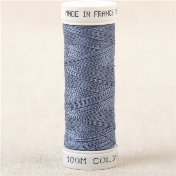 Fil à coudre polyester 100m made in France - bleu aconit 310 - Photo n°1