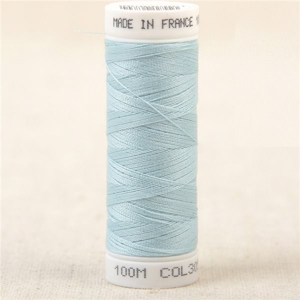 Fil à coudre polyester 100m made in France - bleu ciel 305 - Photo n°1
