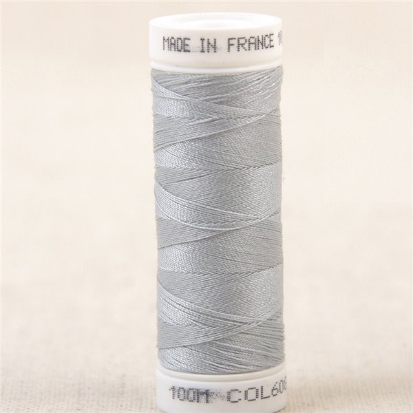 Fil à coudre polyester 100m made in France - gris mercure 608 - Photo n°1