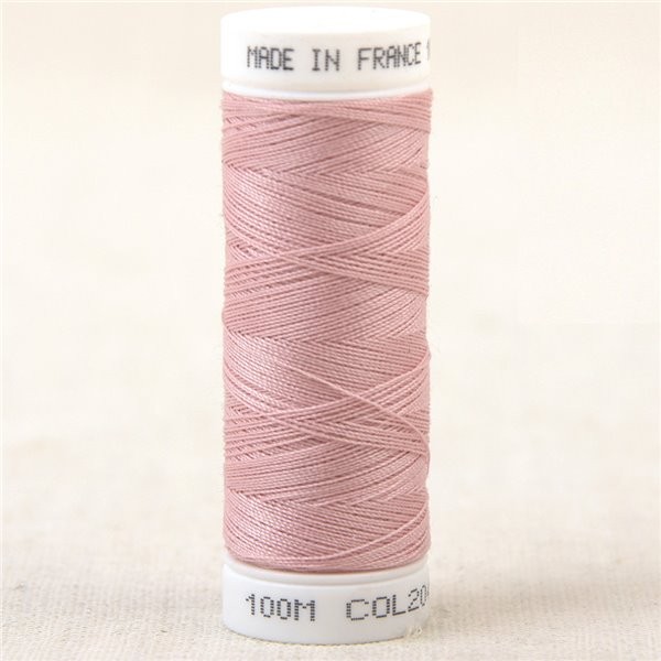 Fil à coudre polyester 100m made in France - rose minois 204 - Photo n°1