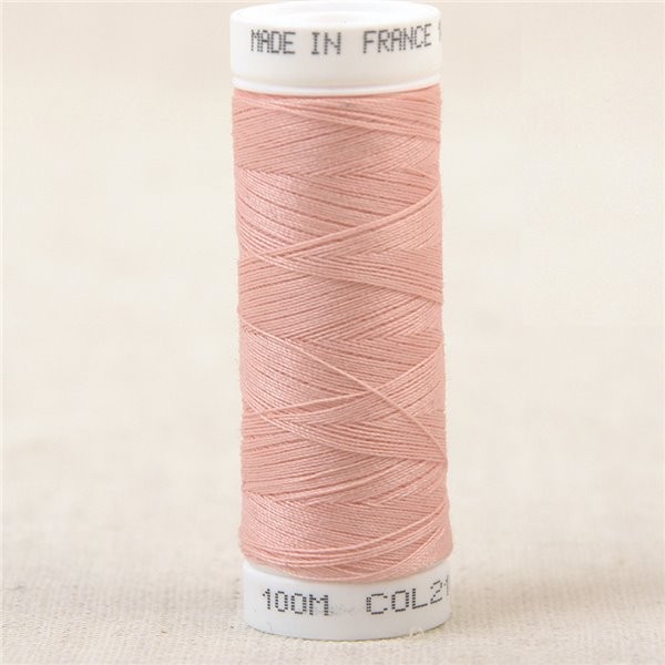 Fil à coudre polyester 100m made in France - rose 210 - Photo n°1