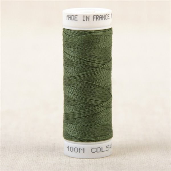 Fil à coudre polyester 100m made in France - vert de gris 549 - Photo n°1
