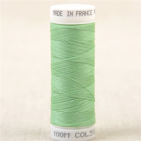 Fil à coudre polyester 100m made in France - vert d'eau 512 - Photo n°1