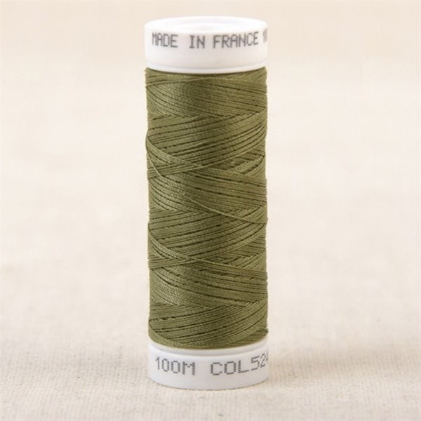 Fil à coudre polyester 100m made in France - vert tilleul 524 - Photo n°1