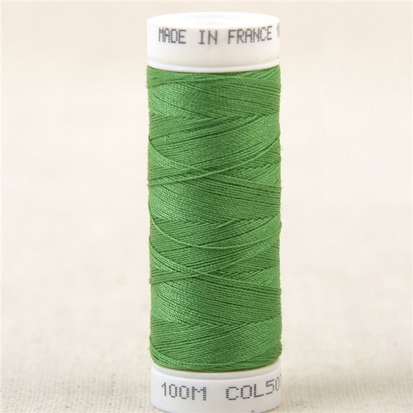Fil à coudre polyester 100m made in France - vert menthe 507 - Photo n°1