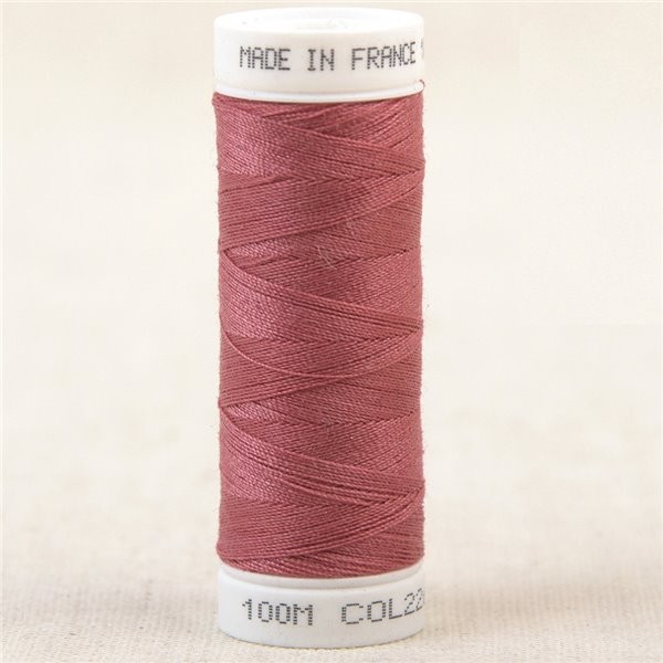Fil à coudre polyester 100m made in France - rose bresleau 226 - Photo n°1