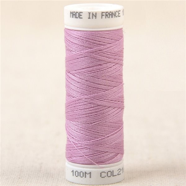 Fil à coudre polyester 100m made in France - rose the 216 - Photo n°1