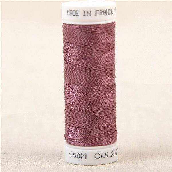 Fil à coudre polyester 100m made in France - rose blush 247 - Photo n°1
