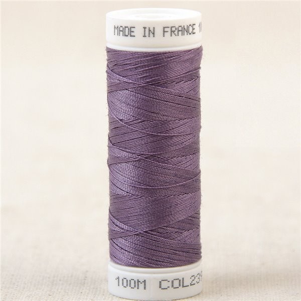 Fil à coudre polyester 100m made in France - violet lavande 239 - Photo n°1