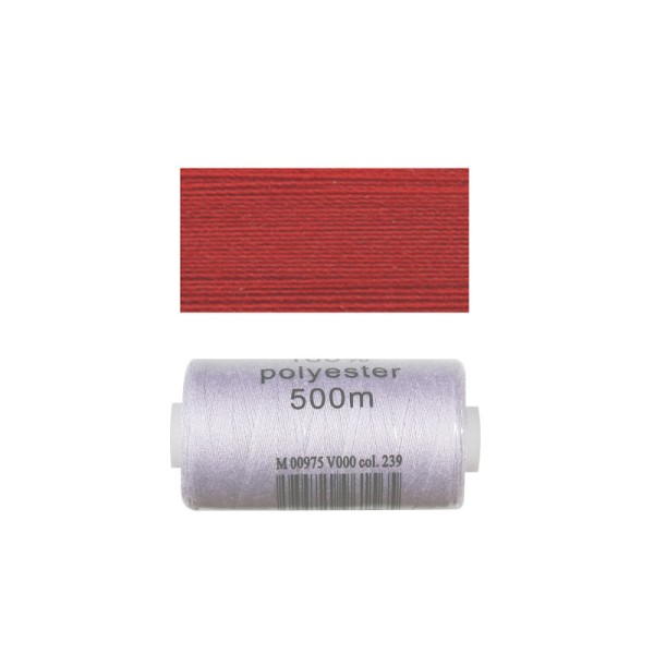 Bobine 500m fil polyester Rouge - Photo n°1