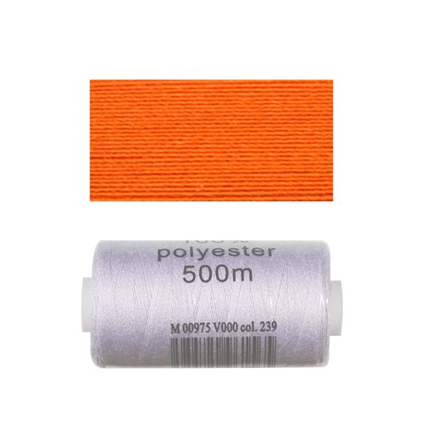 Bobine 500m fil polyester Orange - Photo n°1