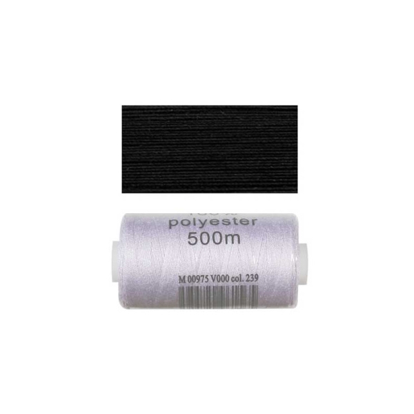 Bobine 500m fil polyester Noir - Photo n°1