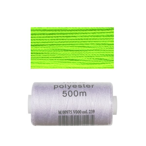Bobine 500m fil polyester Vert fluo - Photo n°1