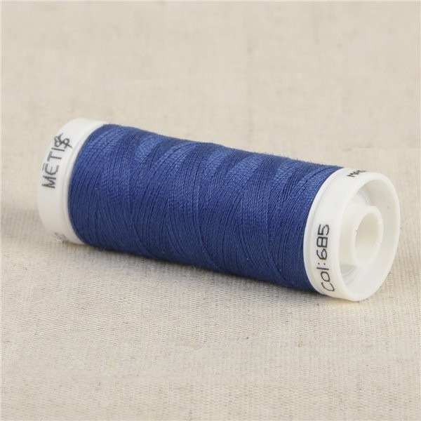 Bobine fil polyester 200m Oeko Tex fabriqué en Europe bleu monarchie - Photo n°1