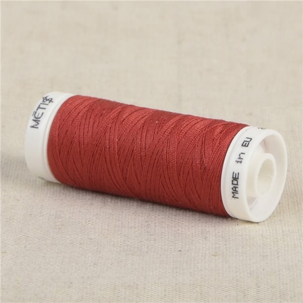 Bobine fil polyester 200m Oeko Tex fabriqué en Europe rouge - Photo n°1