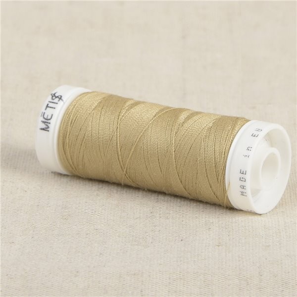 Bobine fil polyester 200m Oeko Tex fabriqué en Europe brun blé - Photo n°1