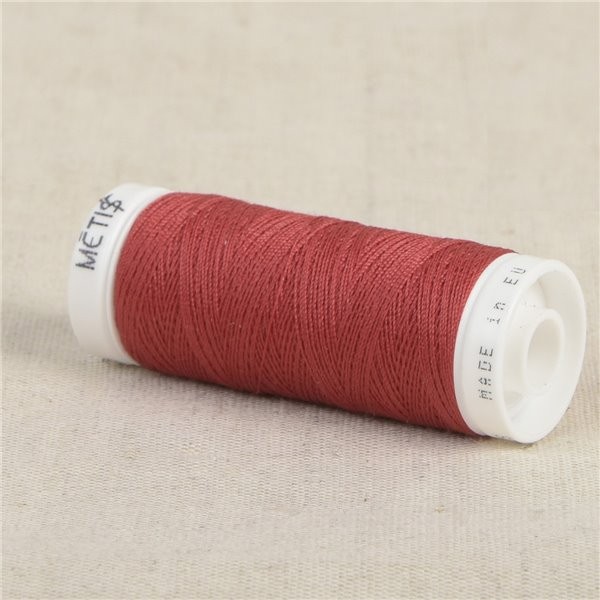 Bobine fil polyester 200m Oeko Tex fabriqué en Europe rouge cassis - Photo n°1