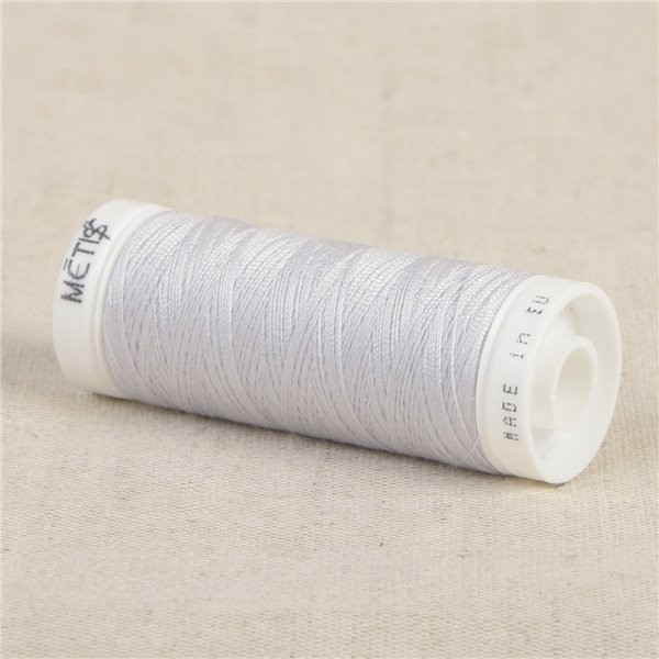Bobine fil polyester 200m Oeko Tex fabriqué en Europe gris argent - Photo n°1