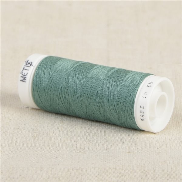Bobine fil polyester 200m Oeko Tex fabriqué en Europe vert lagune moyen - Photo n°1