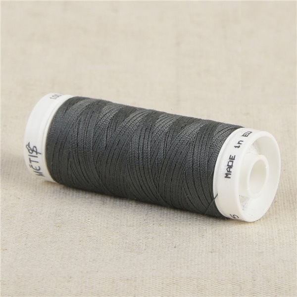Bobine fil polyester 200m Oeko Tex fabriqué en Europe gris foncé - Photo n°1