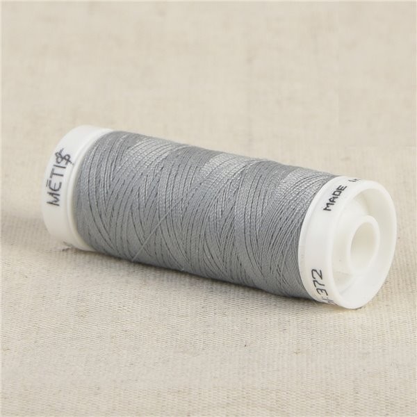 Bobine fil polyester 200m Oeko Tex fabriqué en Europe gris moyen - Photo n°1