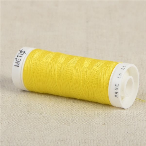 Bobine fil polyester 200m Oeko Tex fabriqué en Europe jaune foncé - Photo n°1
