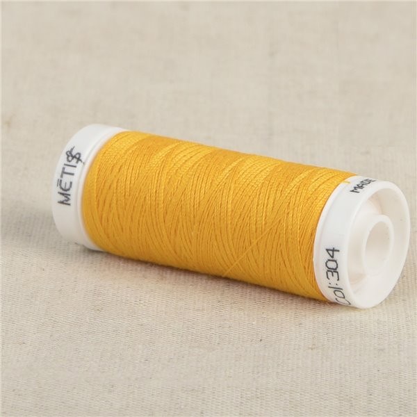 Bobine fil polyester 200m Oeko Tex fabriqué en Europe orange - Photo n°1