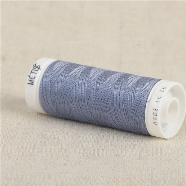 Bobine fil polyester 200m Oeko Tex fabriqué en Europe gris bleu - Photo n°1