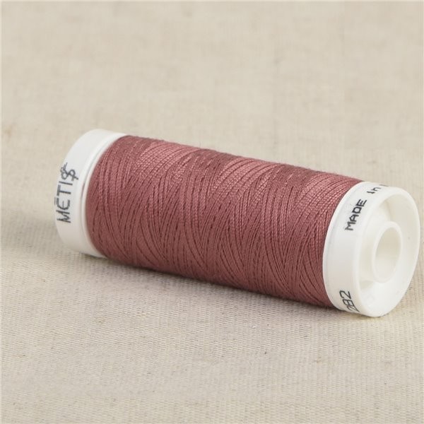Bobine fil polyester 200m Oeko Tex fabriqué en Europe rose profond - Photo n°1