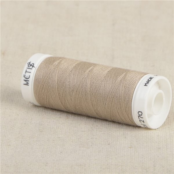 Bobine fil polyester 200m Oeko Tex fabriqué en Europe gris caillou clair - Photo n°1