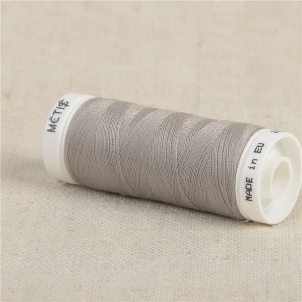 Bobine fil polyester 200m Oeko Tex fabriqué en Europe gris argile - Photo n°1
