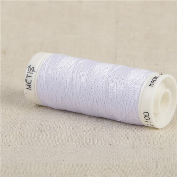 Bobine fil polyester 200m Oeko Tex fabriqué en Europe blanc - Photo n°1