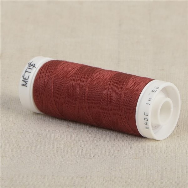 Bobine fil polyester 200m Oeko Tex fabriqué en Europe rouge vin - Photo n°1