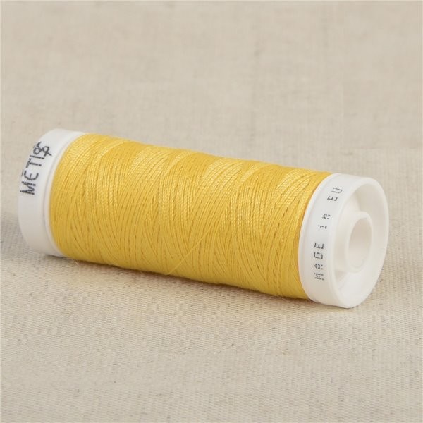 Bobine fil polyester 200m Oeko Tex fabriqué en Europe jaune tournesol - Photo n°1