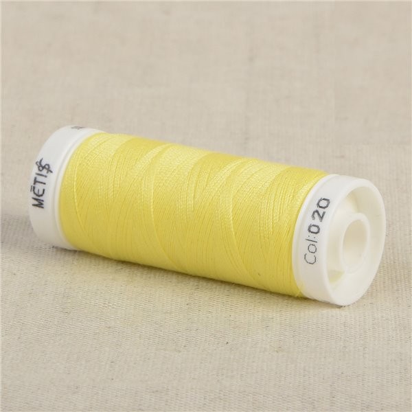 Bobine fil polyester 200m Oeko Tex fabriqué en Europe jaune limon - Photo n°1