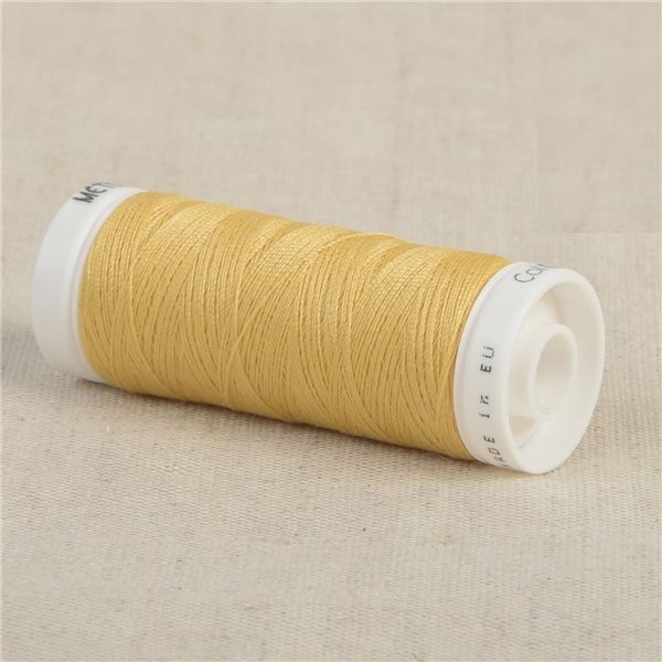 Bobine fil polyester 200m Oeko Tex fabriqué en Europe jaune miel - Photo n°1
