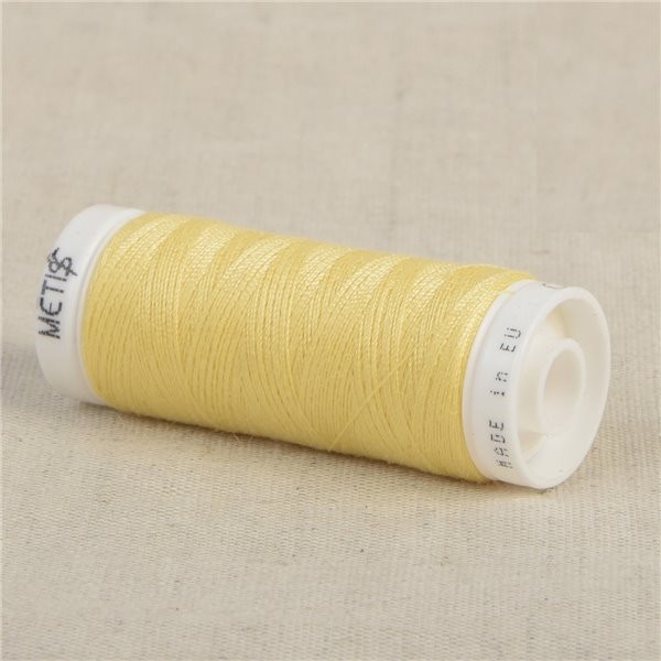 Bobine fil polyester 200m Oeko Tex fabriqué en Europe jaune maïs - Photo n°1