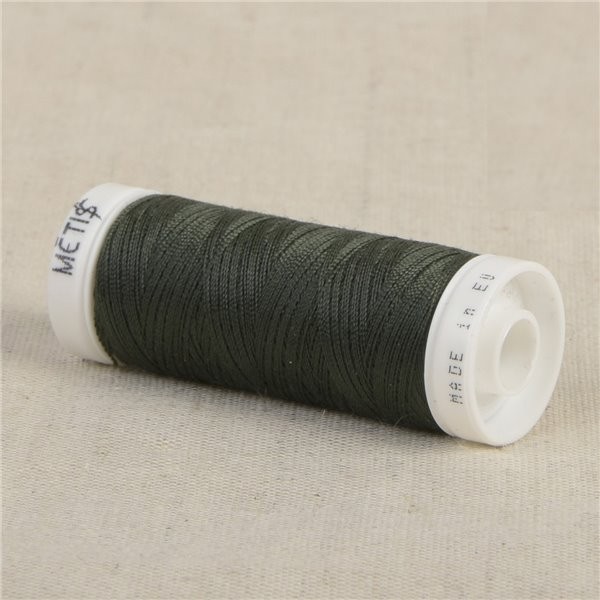 Bobine fil polyester 200m Oeko Tex fabriqué en Europe vert foncé - Photo n°1