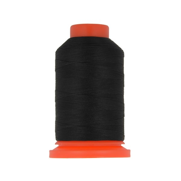 Bobine fil mousse polyester 1000m fabriqué en France pour surjeteuse Noir - Photo n°1