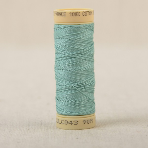 Bobine fil coton 90m fabriqué en France - Vert nil C45 - Photo n°1