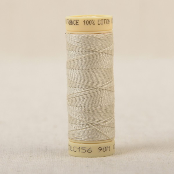 Bobine fil coton 90m fabriqué en France - Beige C156 - Photo n°1