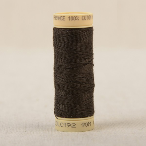 Bobine fil coton 90m fabriqué en France - Cafe C192 - Photo n°1
