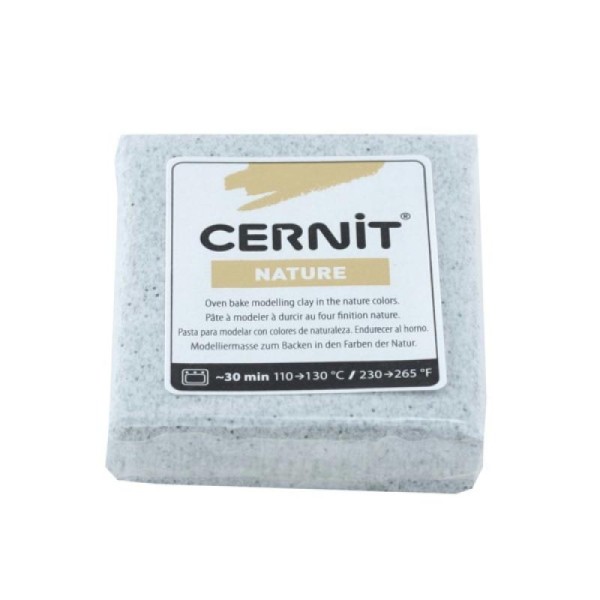 CERNIT  Nature  granit  (gris)     pâte polymère   (à modeler)  pain de 56g - Photo n°1