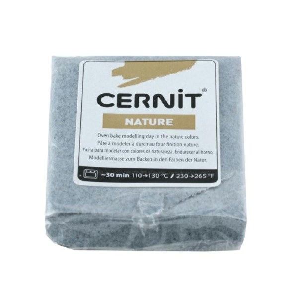 CERNIT  Nature  quartz   (gris)     pâte polymère   (à modeler)  pain de 56g - Photo n°1