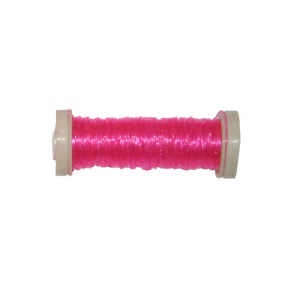 Bobine Fil élastique 15m en nylon - rose fuchsia  C074 - Photo n°1