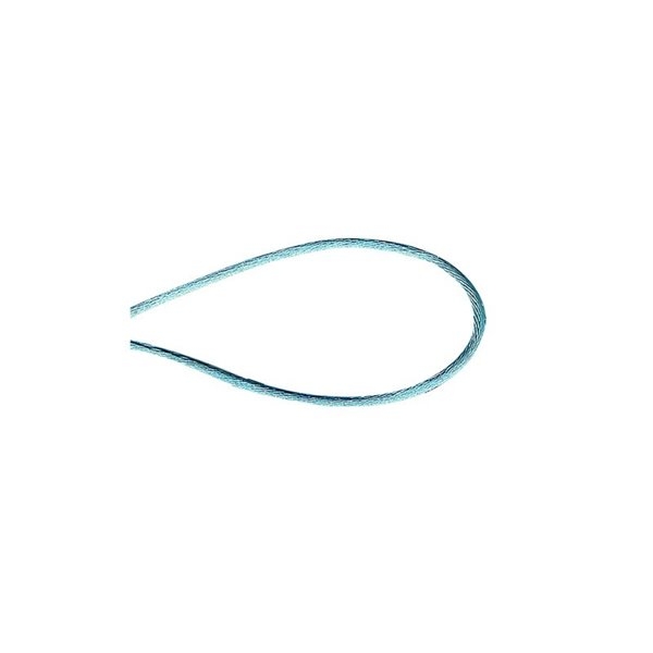 Bobine 50m cordon queue de souris polyester turquoise 1,5mm - Photo n°1